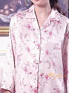 パジャマレディース絹100％花柄ピンク